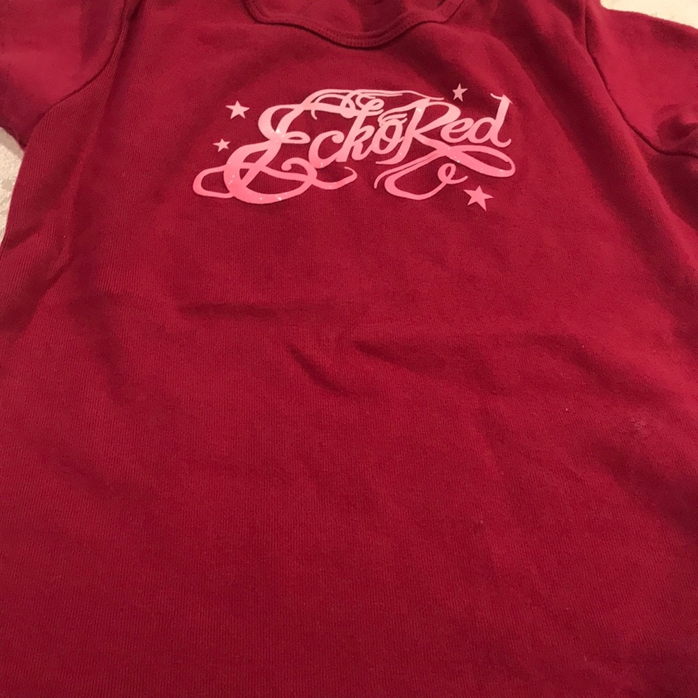 Eckored Girls Burgundy Large T Shirt